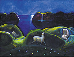 Fig. 4: Rockwell Kent (1882-1971), Pastoral, 1914. Oil on canvas, 33 x 43-1/2 inches. Columbus Museum of Art, Ohio. Gift of Ferdinand Howald.
