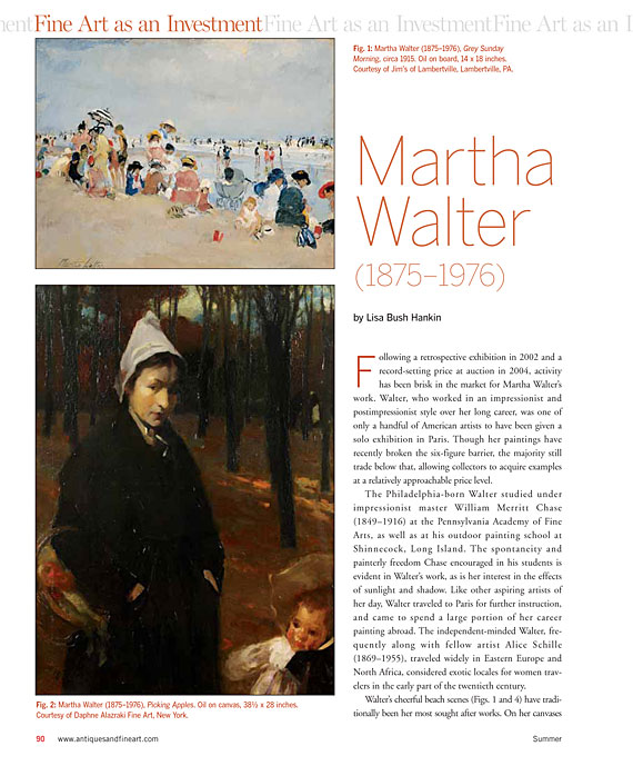 Fine Art as an Investment: Martha Walter (1875-1976) by Lisa Bush Hankin