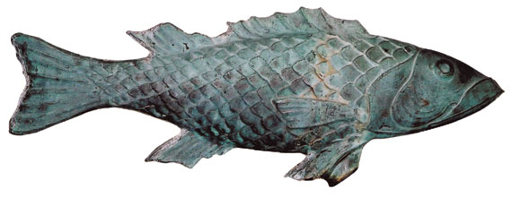 Copper Cod Fish Weathervane