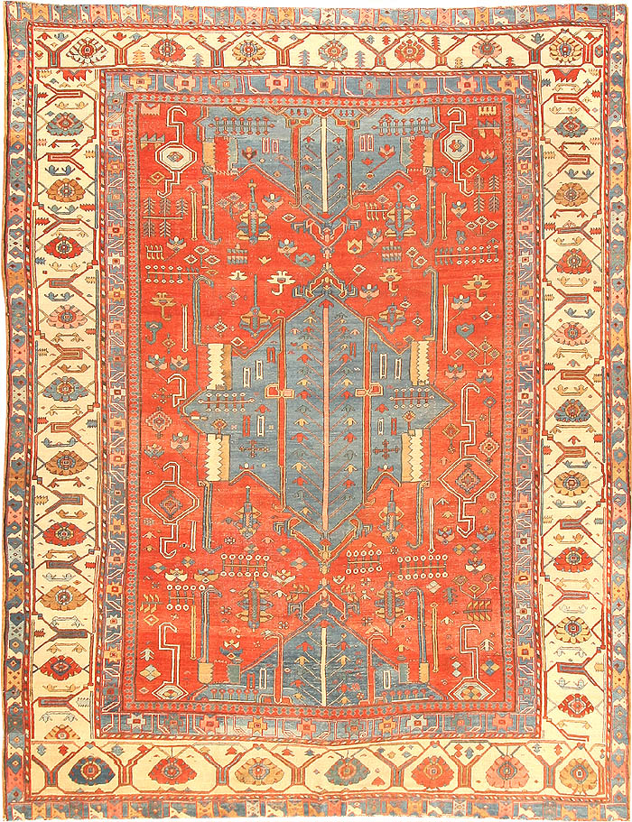 Antique Persian Bakshaish Carpet