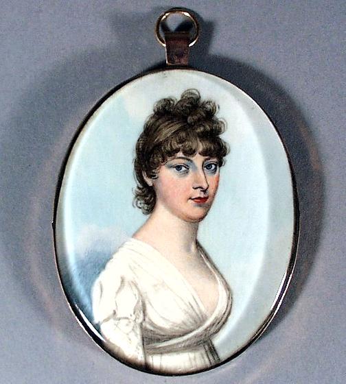 Portrait Miniature of a Lady by Frederick Buck