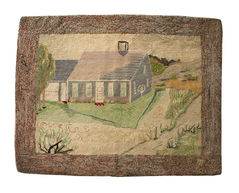 Hooked Rug Of A Cape Cod Home