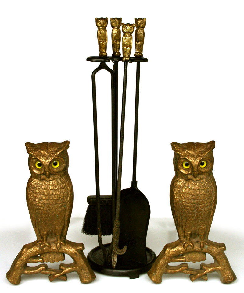 Owl Andirons