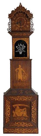 Folk Art Tall Case Clock