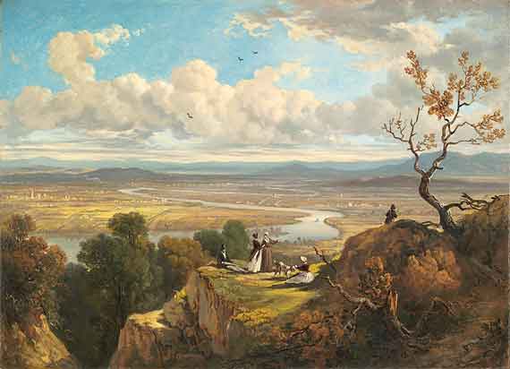 View from Mount Holyoke, Massachusetts (and the Oxbow, Connecticut River)