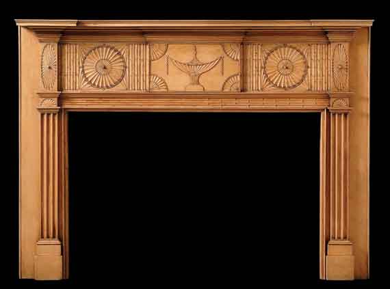 Hudson Valley Urn carved Mantel