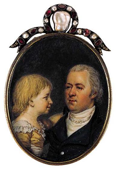 James Nixon, A.R.A. - Portrait of a Father and Son