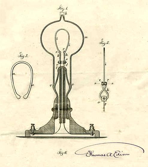 Thomas Edison Original Signed Patent Application