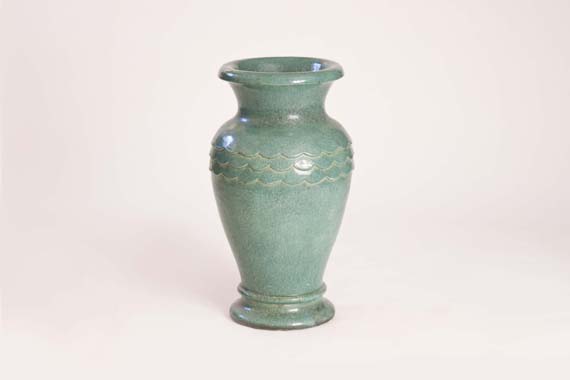 Large Aquamarine Galloway Vase