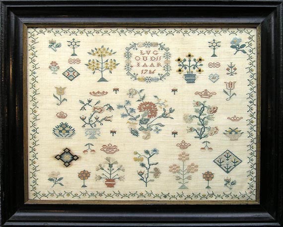 Dutch Motif Sampler Initialed LVG