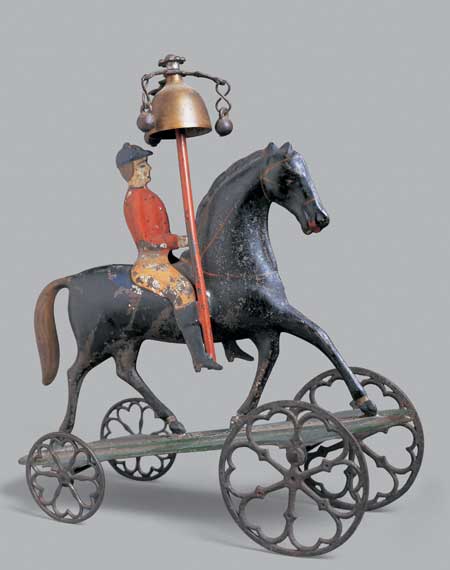 George Brown Horse and Rider Bell Toy