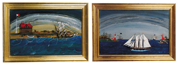 Pair of Naive Marine Landscapes