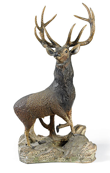 Important Carved Stag