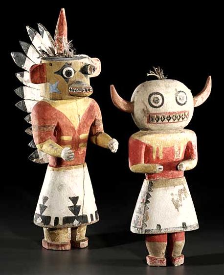 Pair of Hopi Kachinas