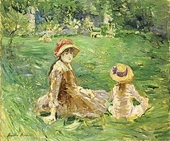 Berthe Morisot, In the Garden at Maurecourt, ca. 1884. Oil on canvas, 21-1/4 x 25-5/8 inches, Toledo Museum of Art; Purchased with funds from the Libbey Endowment, Gift of Edward Drummond Libbey, 1930.9