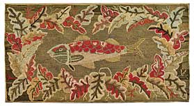 Fish pattern rug, late nineteenth-century, perhaps by Frost.