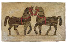 This pair of horses was an early purchase. Probably Pennsylvania, nineteenth century.