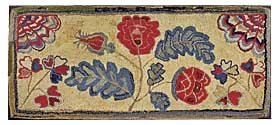 Early shirred rug, New England, circa 1830–1840.