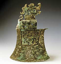 Yue (Battle Axe) with Tiger Motif 1973 Shang dynasty (16th–11th century BCE) Acquired in 1973 from Changsha Bronze. L 13.5, W 9.05 in Hunan Provincial Museum  
