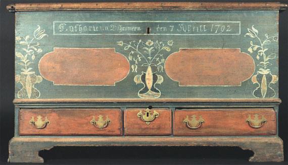 Paint Decorated Dower Chest