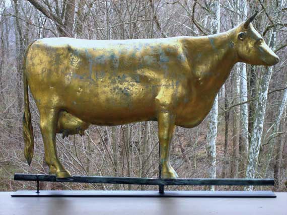 Full-Bodied Gilded Copper Weathervane