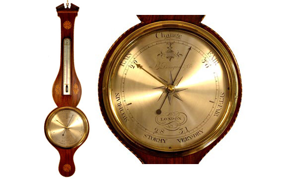 George III period dial barometer by L Donegan & Co., London