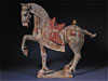 Painted Pottery Prancing Horse