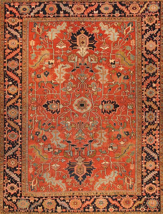 Antique Persian Heriz Rug / Carpet