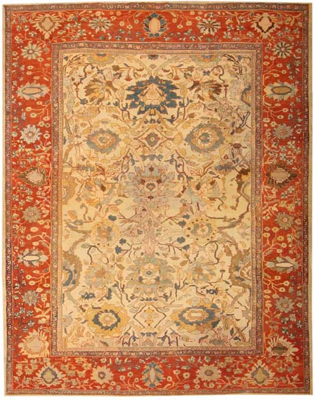 Antique Persian Sultanabad Rug / Carpet
