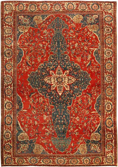 Antique Persian Farahan Rug / Carpet