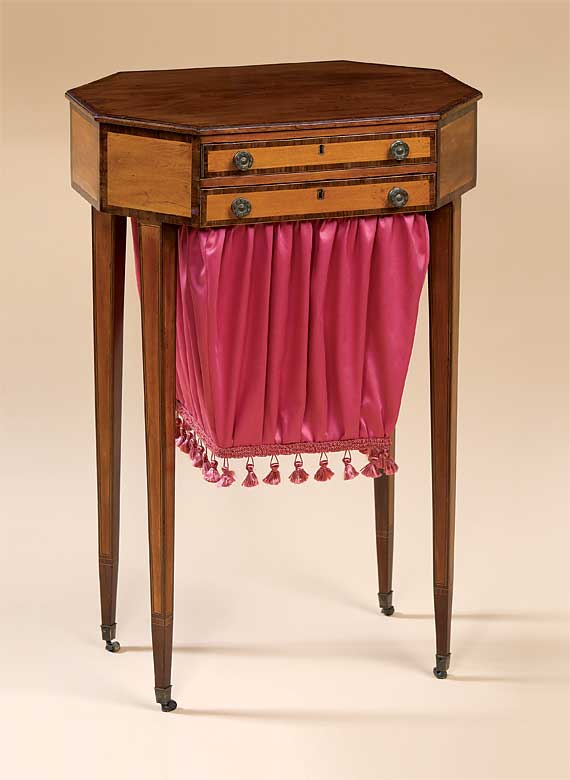 Hepplewhite Octagonal Sewing Table
