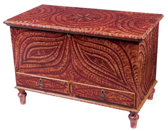 Vibrant Paint Decorated Blanket Chest