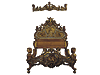 Italian Carved and Gilded Bed with Cornice