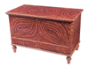 Vibrant Paint Decorated Blanket Chest