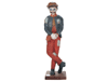 Polychrome Painted Carved Wood Clown Figure