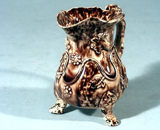 English Pottery Tortoise-shell Milk Jug