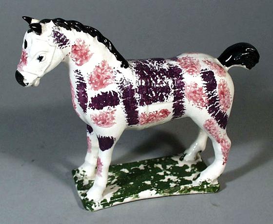 English Pottery Standing Horse