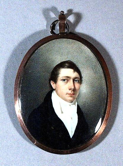 Rare American Portrait Miniature of a Gentleman