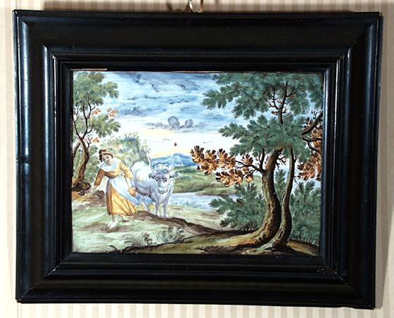 Italian Faience Majolica Plaque