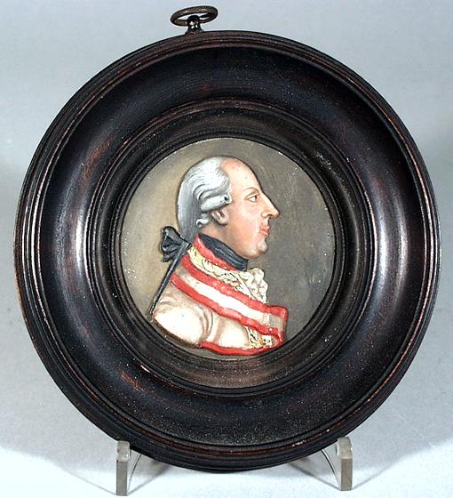 Rare Profile Portrait In Lead Of Emperor Joseph II