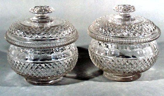 Pair of English Globular Bowls And Covers