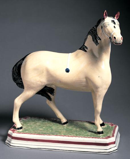 Large English Pearlware Stallion