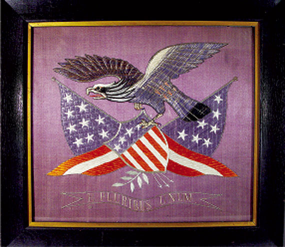 An American Eagle Silkwork Picture