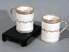 Pair of Fine Derby Porcelain Cylindrical Mugs