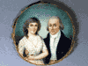 German Portrait Miniature of a Couple