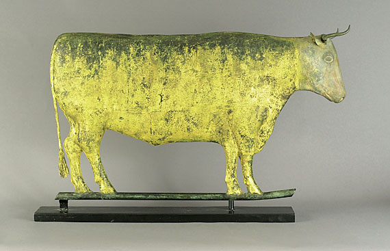 Full Bodied Bull Copper Weathervane