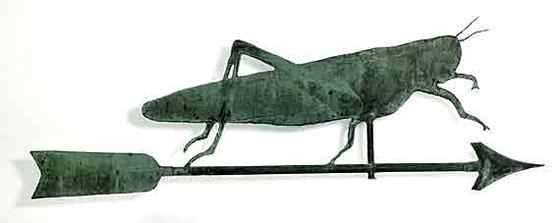 Copper Grasshopper Weathervane