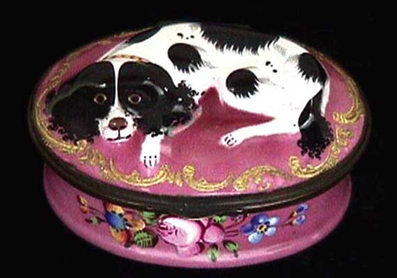 An Enamel King Charles Snuff Box