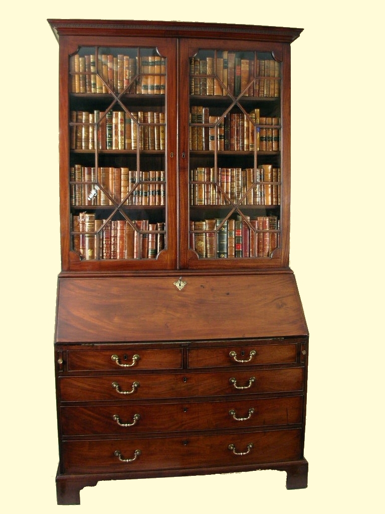 Fine George III mahogany secretary bookcase