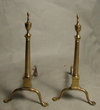 Pair Philadelphia Brass Andirons